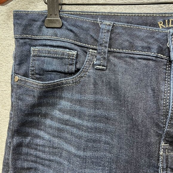 Riders By Lee Jeans Women 10P Blue Dark Wash Tapered Mid Rise Denim - Picture 4 of 14